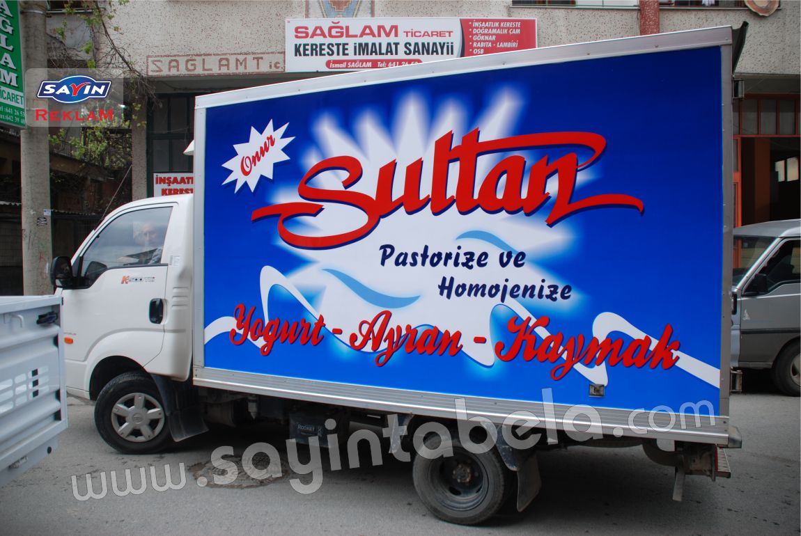 kamyon dijital baskı uygulama sultan yoğurt